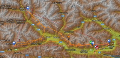 Таск 147км 09.05<br />1- Матрей<br />2- Зилиан<br />3- Клебах<br />4- Финиш